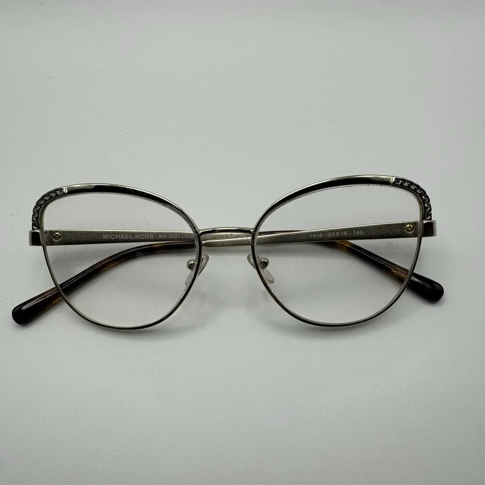 Michael Kors Women MK 3051 Andalusia Cat Eye Eyeglass Frames 1014 5316 140 Gold